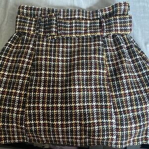 Forever 21 Houndstooth Plaid A-Line Skirt